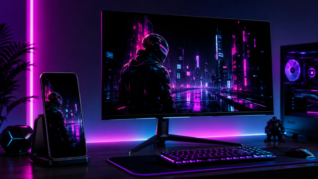 dark gaming wallpaper 4K AMOLED KingOfWallpapers untuk OLED