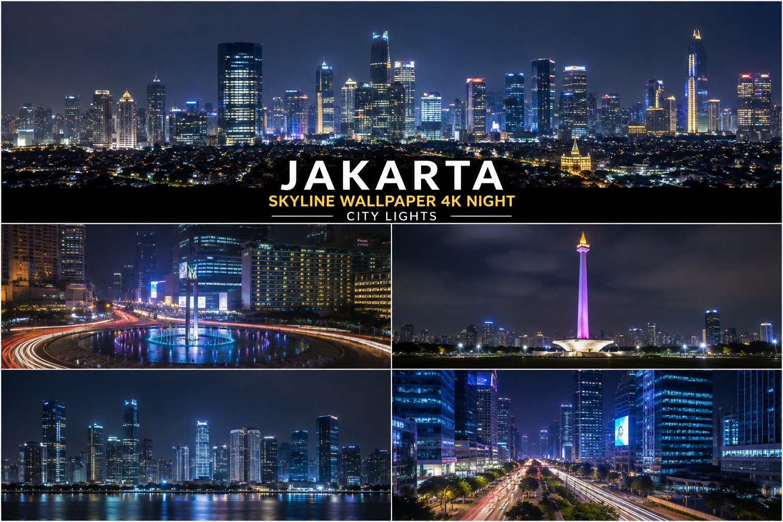 Jakarta Skyline Wallpaper 4K Night: City Lights untuk Desktop & Mobile