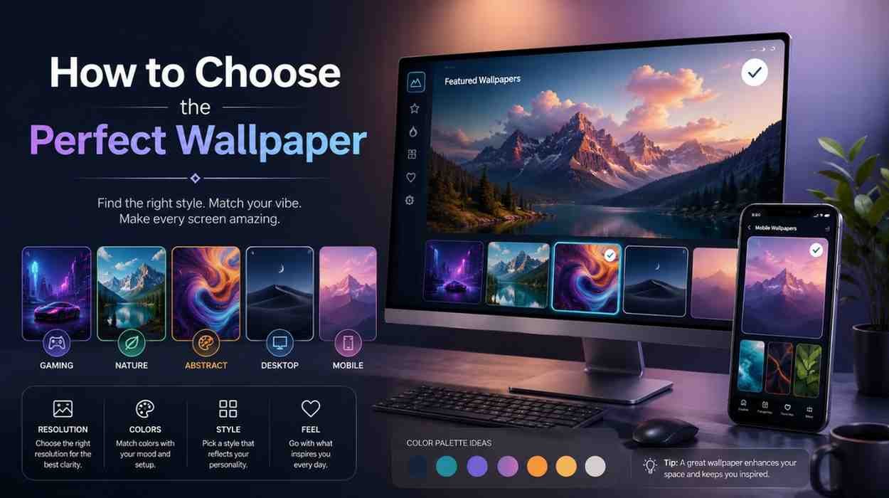 Pelajari cara memilih wallpaper yang sesuai dengan resolusi desktop, laptop, tablet, maupun smartphone agar gambar tetap tajam dan proporsional.